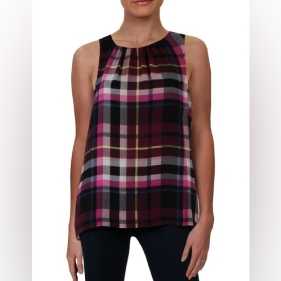 Vince Camuto Tops - NWT WOMENS PLAID SWING TANK TOP IN MULTI